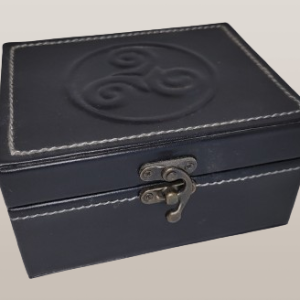 Boîte à bijoux en cuir thème Bretagne - maboutikuir